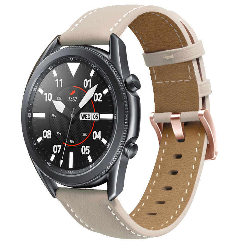 Watch Band for Garmin Venu Sq Sq 2 2 Plus 20mm Genuine Cow Leather Strap with Rose Gold Buckle Watch Band for Garmin Venu Sq Sq 2 2 Plus 20mm Genuine Cow Leather Strap with Rose Gold Buckle